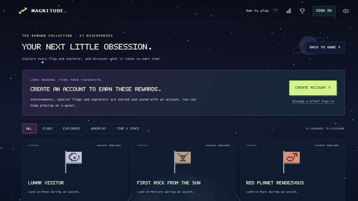 Magnitude — Achievements & rewards